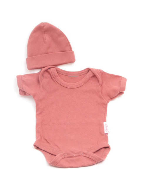 Merkloos - Setje body en mutsje (50)