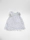Il gufo - Kleedje (80) Wit kleedje met blauwe sterretjes