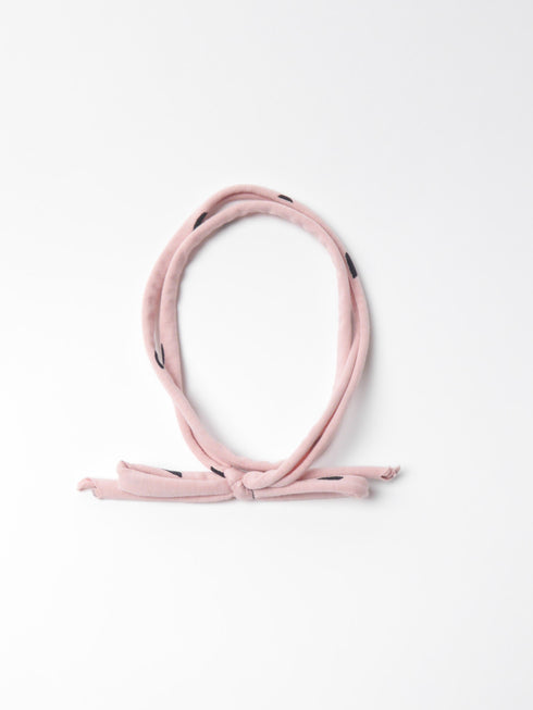 Babystyling - Haarband Roos haarlint met zwarte stippen