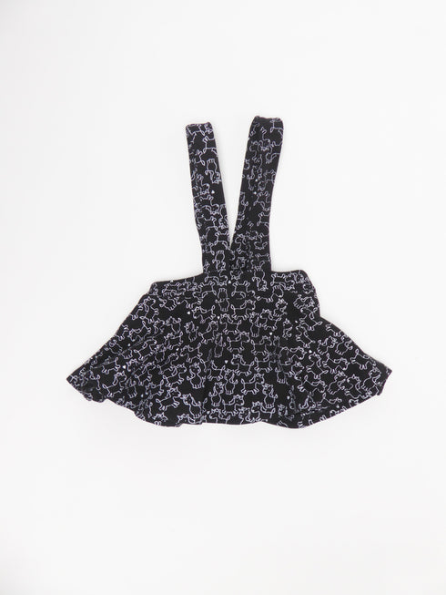 OUaPC - Kleedje (56) Zwart salopette kleedje met diertjes