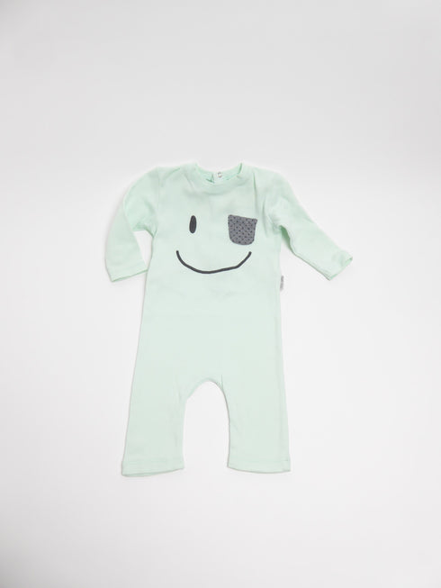 Pyjama (62) Muntgroene pyjama knipoog