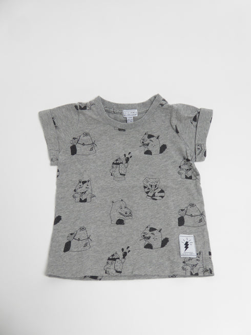 Civiliants - T-shirt (80) Grijze t-shirt met print