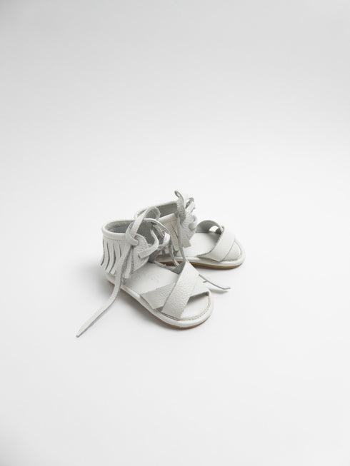 Mockies Boho - Sandalen (S (6-9m)) Beige sandalen met frullekes