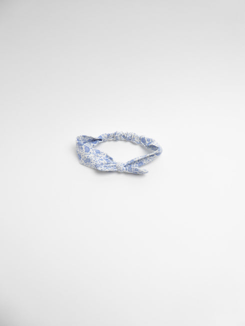 H&M - Haarband (36-37) Wit met blauwe bloemen