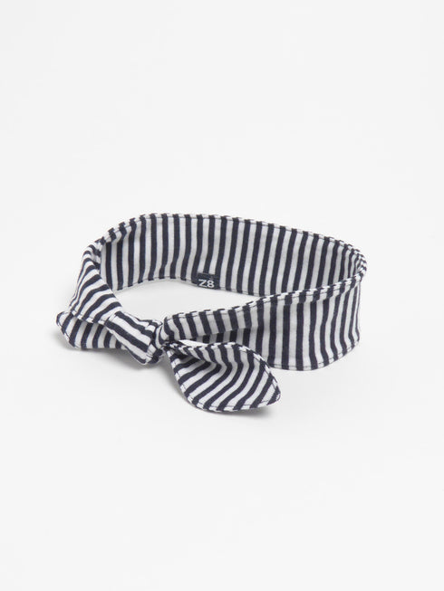 Z8 - Haarband (34-35) Zwart-wit gestreept