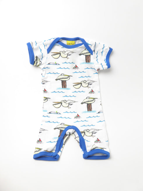 Pyjama, Playsuit (68) Wit met zee print