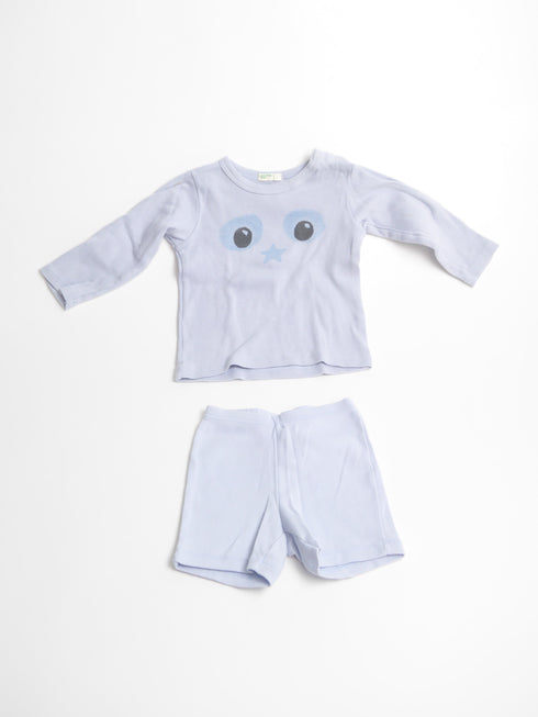Benetton - Pyjama (62) Zomerse lichtblauwe pyjama 2-delig