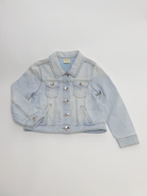 Zara - Jas (116) Kort jeans jasje lichtblauw