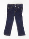 7 for all mankind - Broek (98) Donker blauwe effen jeansbroek met bruine stekking - skinny