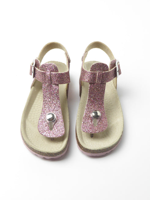 EB - Sandalen (29) Metalic roze met glitters