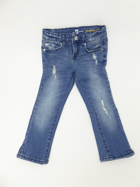 7 for all mankind - Broek (104) Blauwe skinny boyfriend -Josephine