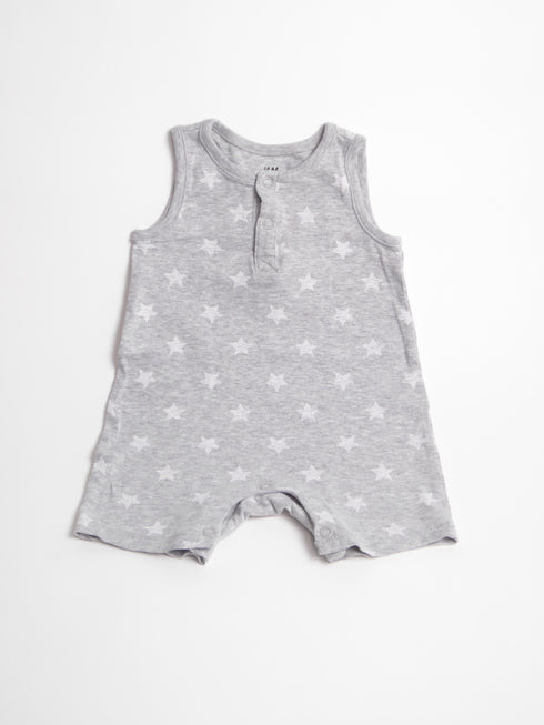 H&M - Playsuit (68) Grijze playsuit met sterretjes